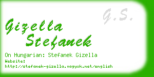 gizella stefanek business card